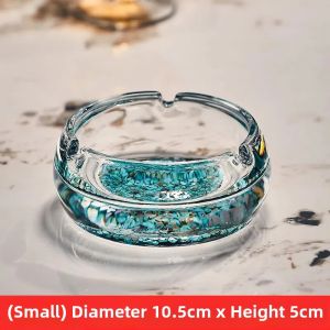 Turquoise Crystal Glass Smoke Ashtray Elegant Creative Ornament