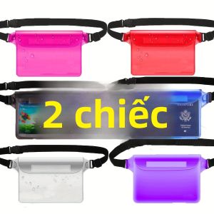 2 Chiếc Thể Thao Chống Thấm Nước Đeo Vai Túi Thắt Lưng Túi Bơi Lặn Trượt Tuyết Điện Thoại Di Động Ốp Lưng Đi Biển Thuyền Du Lịch