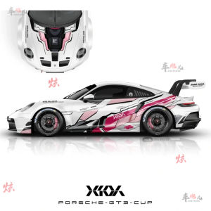 Porsche 911 Carrera4S 992 997 Targa Customizable Car Decal Sticker Engine Hood Body Wrap High Quality Vinyl Cartoon Anime