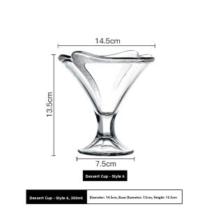 YOGEHOME | Creative Tall Glass Ice Cream Dessert Cup