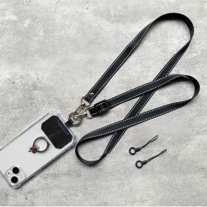 Simplicity Crossbody Cell Phone Lanyard Adjustable Hanging Neck Strap With Universal Clip Gasket Anti-lost Mobile Phone Lanyards