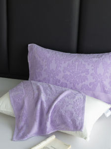 Anlanyan Retro Towel Set Pure Cotton Loop Soft Towels 50x80cm Pair Home Use Bedding Pillowcases Single Person Use