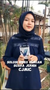 CIJI Mikrofon Nirkabel Mic Portabel Audio Video pembuatan Rekaman Live Broadcast Wireless Microphone HP Klip Untuk IPhone Android Bisa Charger secara bersamaan