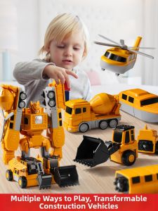 QIMINGXING | Magnetic Transformable Engineering Car Educational Toy
