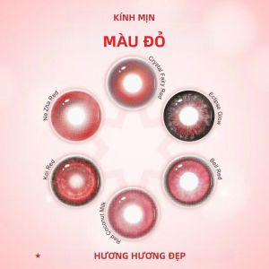 DUOXIU Cosplay Kính Áp Tròng Màu Hàng Năm Dùng Một Lần Trang Điểm Mắt Đỏ Cho Halloween Y2K Phong Cách Học Sinh Hàn Quốc 1 Đôi