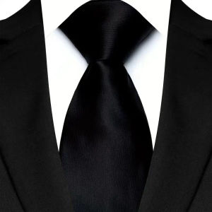 3.5CM 5CM 8CM Mens Solid Black Ties Adjustable Black Bow Tuxedo for Man Daily Wear Wedding Party Business Accessories