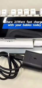 YIZHI FFG Fit For Samsung Super Fast charger 25W with 1M Charging Cord Type C to USB C Cable