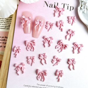 30PCS Solid Color Resin Wave Bows Resin Nail Art Decorations Minimalist Luminous Sweet Bowknots Nail Charms DIY Hairpin Nails