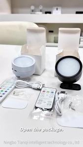 XIWANGFire | Rechargeable Wireless Wall Mounted LED Spotlight Remote Control Night Light 360° Rotating Cordless Wall Lamp for Bedroom Decor