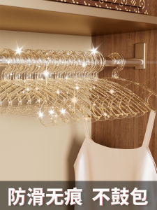 Home Use Luxury Seamless Plastic Clothes Hanger Anti Slip Shoulder Corner Protection Coat Drying Rack Transparent Plastic Coat Hanger