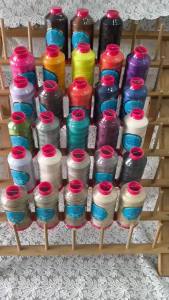 Chỉ May Nylon Chịu Lực Cao TEX 135 Đường Kính 0.4MM Dùng Cho Vải Da Đồ Nội Thất Giày Vải Bố May Vá 420D 3750 Thước/cuộn