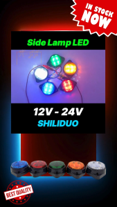 (1 Box) 12V/24V Lampu Tepi SHILIDUO Universal Side Marker Lamp LED Light Truck Trailer Lorry Signal SD-4004