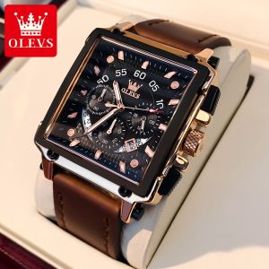 OLEVS | OLEVS Luxury Men Watch Waterproof Square Watch for Men Luminous Top Brand Quartz Wristwatch Fashion watch man luxury original