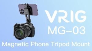 Vrig MG-03 Magnetic Phone Holder for iPhone 17 16 15 14 13 12 Series Magnet Phone Holder W/ 1/4" Screw Tripod Adapter Mount