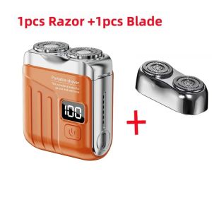 Mini Electric Smart Shaver for Men USB Rechargeable Dual Blade Electric Shaving Machine Beard Trimmer Household Car Shaver