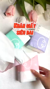 Khăn Giấy Khô 4 Lớp Giấy Rút Gấu Trúc Có Độ Dai Tự Nhiên An Toàn Cho Da Kể Cả Da Em Bé Tiện Dụng
