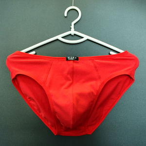 4 Mens Mid-Waist Briefs Autumn and Winter Pure Cotton Thin Edges Sports Stripes Breathable Sweat Absorbing Comfortable Stretch Cotton