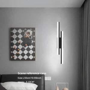 JOYINLED Black Gold LED Bedroom Wall Lamp Wall Sconces Acrylic Lampshade Indoor Lighting for Living Room Corridor Light Fixture