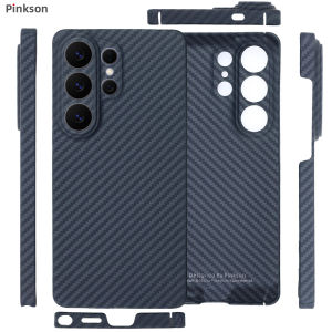 pinkson | Ốp Lưng Điện Thoại S26 Ultra Nam Tính Kevlar Sợi Carbon Từ Tính Chống Sốc Cứng