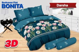 (BISA COD)BEDCOVER FLAT BONITA DISPERSE UK 180*200 CM DIJAMIN TIDAK LUNTUR