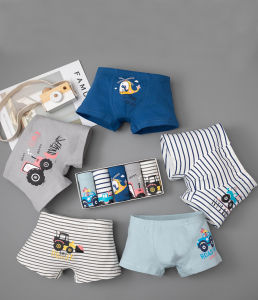 Childrens underwear cotton boxer shorts for boys and teenagers boxer shorts 5-pack