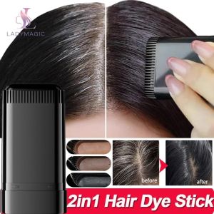 Disposable Lipstick Hair Dye Stick Black Brown Temporary Hair Coloring Cream Covered White Hairline Pen Smear Type Dye Artifact