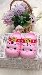 Babys Cartoon Tiger Shoes Kids Boy Girl Sandals Slippers Cute Kids Twins Kasut Kartun T007