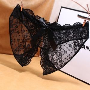 Quần Lót Ren Gợi Cảm Cạp Thấp Cho Nữ Quần Lót Tam Giác Màu Trơn Cỡ Lớn Quần Lót Mùa Hè Thoáng Khí Không Đường May