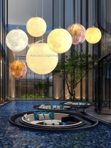 HAOJUESHIDENGSHI | Nordic Creative Moon and Planet Lamp for Hotel Restaurant Shop