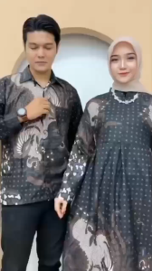 COUPLE BATIK KELUARGA || BATIK COUPLE PASANGAN SUAMI ISTRI || BATIK COUPLE AYAH IBU DAN ANAK LAKI LAKI MOTIF CUCAKROWO