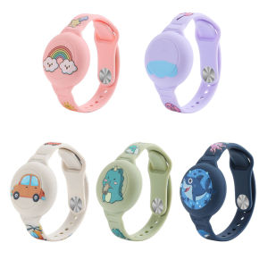 Không thấm nước Toddler Dây đồng hồ cho trẻ em airtag họa tiết hoạt hình silicon mềm có dây đeo cổ tay