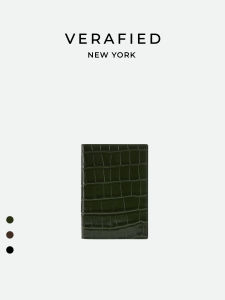VERAFIED | Luxury Crocodile Embossed Passport Wallet
