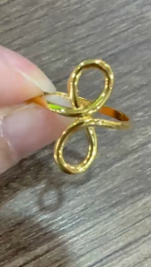 Poh Heng Jewellery 22K Freestyle Infinity Ring in Yellow Gold  [Price By Weight]
