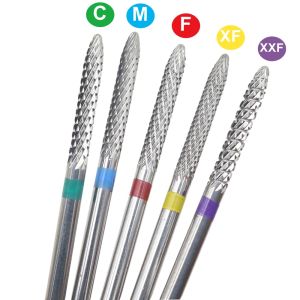Professional Flame Carbide Nail Drill Bit – Rocket Shape Tungsten Bit for Cuticle Work Nail Cleaning & Detail Prep