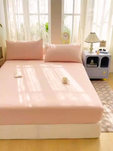 【3 in 1】Bedsheet 3in1 Full Garterized Korean Plain Bed Sheet No Gusot Single/Double/Queen/King Size Bedcover