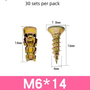 YEGBONG | Hot 20/30/40/50pcs Door Hinge Thread Repair Screws Short Expansion Wall Anchors Stripped Thread Repair Fixer Steel Self Tapping