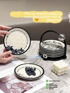 XIAOHUANGLU | Bộ Đĩa Sứ Cao Cấp Phong Cách Sang Trọng