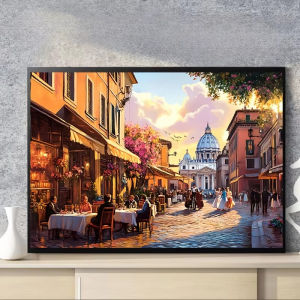 BILIBILI | 500/1000/1200/2000PCS Adult Puzzle Dusklit Piazza Twilight Art – Hand-Painted Cityscape Gift Urban Collectors