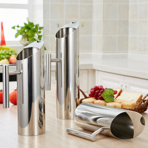 [Arrived within 3 days] 1.5/2L Beer Red Wine Jar with Handle Stainless Steel Red Wine Divider Container Large Capacity for Home Restaurant Bar