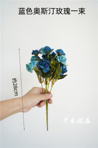 Hoa Phong Cách Austin Rose Giả Cao Cấp Trang Trí Hoa Bằng Sơn Dầu Mùa Thu Năm Nhánh Hoa Nhựa Cho Nhà Cửa Phòng Khách Phòng Ăn