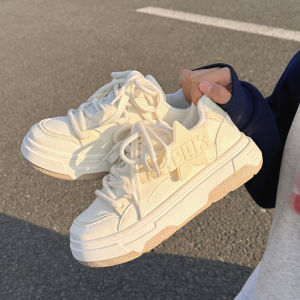 Fleece-Lined White Shoes Womens Autumn and Winter Shoes Cotton Shoes 2024 New Arrival All-Match Thick Bottom Board Shoes Heattech Sports Casual Shoes