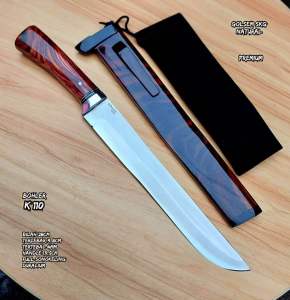 Golok sembelih bohler K110 28cm natural sonokeling