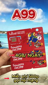 Sim 4G Du Lịch Mobi Local - Data Tốc Độ Cao 2-6GB/ngày + Miễn Phí Gọi Nội mạng Mobi/Local - Phí Cực Rẻ | A69 A79 A89 A99 A119 . FREESHIP - CHƯA KÍCH HOẠT.