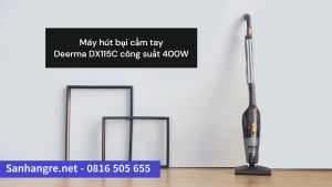 Máy hút bụi cầm tay Deerma DX115C công suất 600W lực hút 15000Pa hàng chính hãng bảo hành 12 tháng