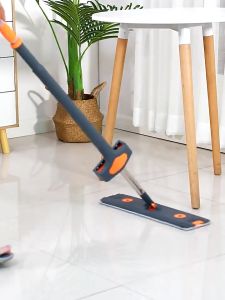 45CM Extra Large Flat Mop 360 Degree Rotating Mop Floor Cleaning Automatic Dehydration Microfiber Squeeze Mop