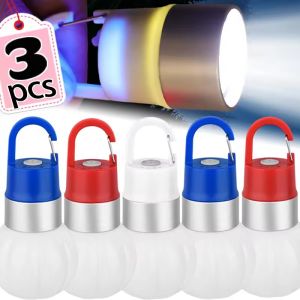 ตะเกียงตั้งแคมป์กลางแจ้งแบบชาร์จไฟได้3ชิ้นพร้อมไฟแขวนเต็นท์หมวกติดไฟทรงขวดแบบถอดออกได้สำหรับเดินป่าตั้งแคมป์ปาร์ตี้ตกปลา