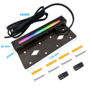 7 Inch 3W LED RGBW Full Color Step Wash Wall Light Outdoor Waterproof 12V Low Voltage Courtyard Lamp Modern Simple Style