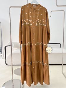 (9) GAGIL ARESA  Baju Dress Linen Premium Wanita Muslimah Terkini  Areesha Gagil by Ova. Nazra Sha