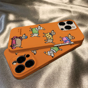 Full Cover Sausage Dog Couple Cute Pet Cartoon Phone Case for  17Promax 17Pro 16Promax 16Pro Soft Shell Protective Cover