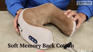 Bantal Leher Dilengkapi Pijat Elektrik Otomatis Portable Vibrasi 3 Mode Pijat U-Shaped Pillow 3 Massage Mode 1200mAh - WTOTECH UMP-021